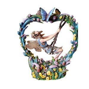 Dragonsite Hearts Content Fairy on Swing Butterfly Flowers Numbered Figure READ